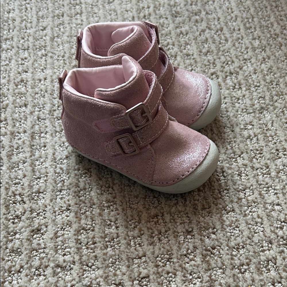 Stride Rite Sparkly Pink Baby Shoes